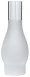 B&P Lamp® 3 Inch by 10 Inch Regular Style Glass Lamp Chimney with 3/4 Frosted Design for Vintage and Antique Style Globes