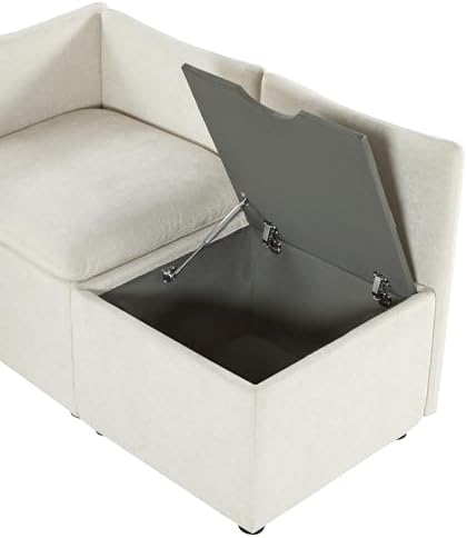 chita breakfast nook bench with storage, banquette seating, view 12