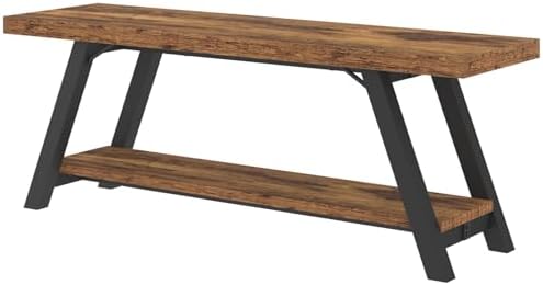 lvb rustic entryway bench with storage, hallway bench, view 9
