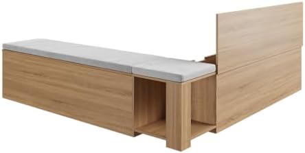 bobve l-shape storage bench with cushion, backless corner, view 9