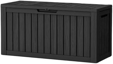 80 gallon outdoor storage box, waterproof resin deck, view 9