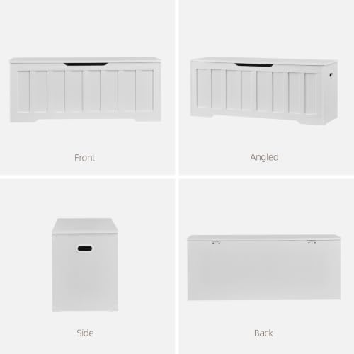 vankiley 47.2" storage chest extra large, storage bench.(white), view 9