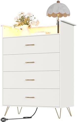 jojoka 4 drawer dresser with rgb led light, view 9