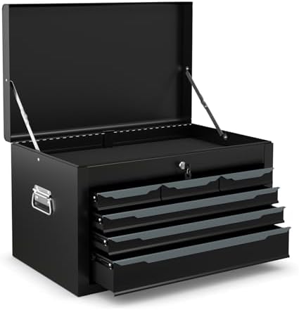 ergomaster steel tool box, 24'' metal tool box, view 9