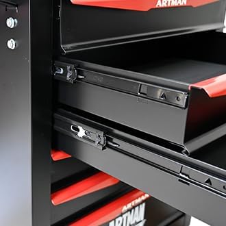 runboll 6 drawer rolling tool chest with locker, view 9