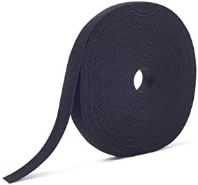 VELCRO Brand ONE-WRAP Tape, Double Sided Roll, 3/8in x 25yd, Black, 189754