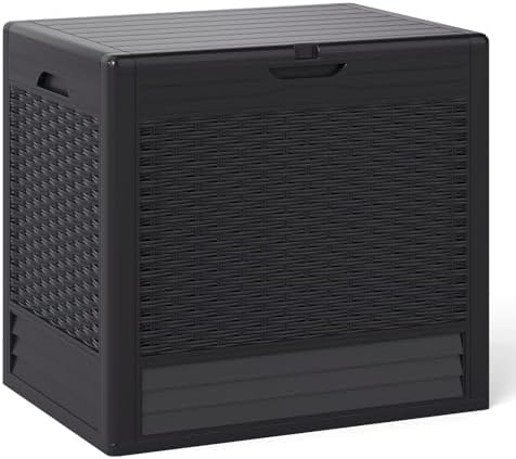 tangkula 25 gallon waterproof outdoor storage box with, view 11