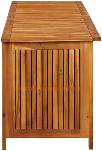 vidaxl patio storage box 68.9"x19.7"x22.8" solid acacia wood, view 9