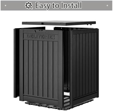 nunu lab package delivery box for outside, 51, front angle view