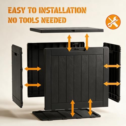 nunu lab 34 gal outdoor storage box waterproof, view 9