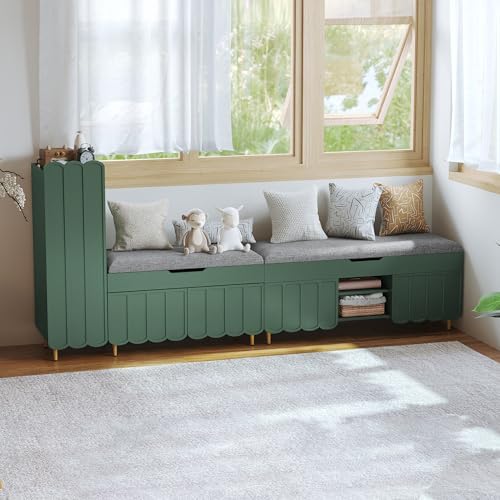 3more 40" upholstered flip top entryway shoe bench, view 9