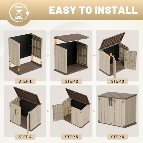 horizontal outdoor storage cabinet box 36 cu ft, front angle view