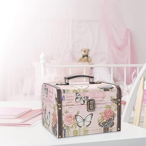 elldoo decorative treasure chest box, wooden + pu, view 9