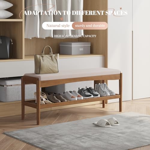 stddre shoe bench entryway bamboo 2-tier shoe rack on a desk or shelf