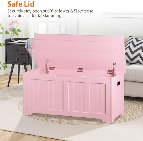 wooden storage chest,30/40 inch storage trunk w/2 safety, view 9