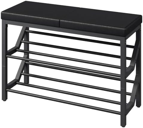 yatiney shoe bench with cushion, entryway bench with, view 9