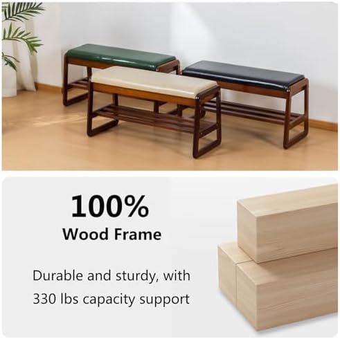 sobibo solid wood shoe rack bench with flip-top on a desk or shelf
