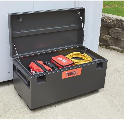 ironton 47.5in. jobsite box, gray, carbon steel, view 9