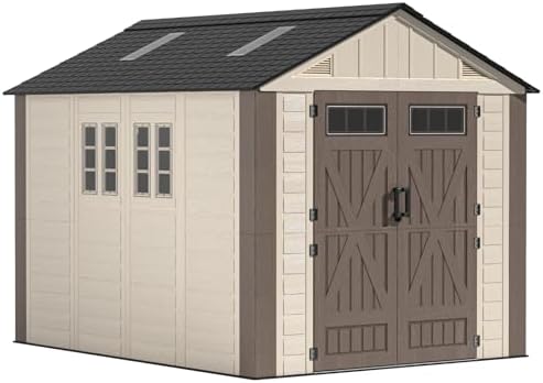 8x10 ft outdoor storage shed with floor, large, view 9
