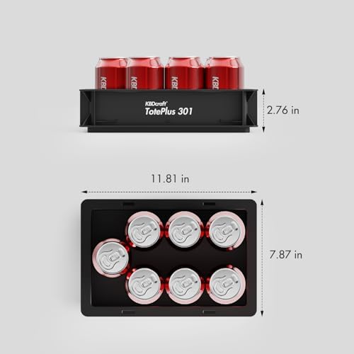 kbdcraft stackable storage bin - heavy-duty plastic organizer on a desk or shelf