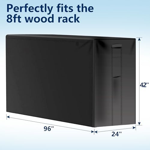 amagabeli garden & home 8ft firewood cover waterproof on a desk or shelf