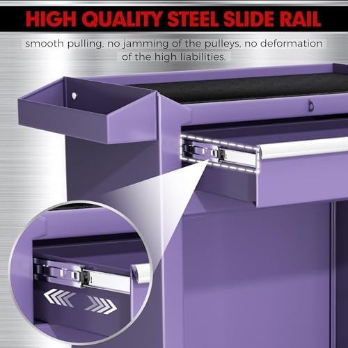 5-drawer rolling tool chest - heavy-duty steel tool, view 9