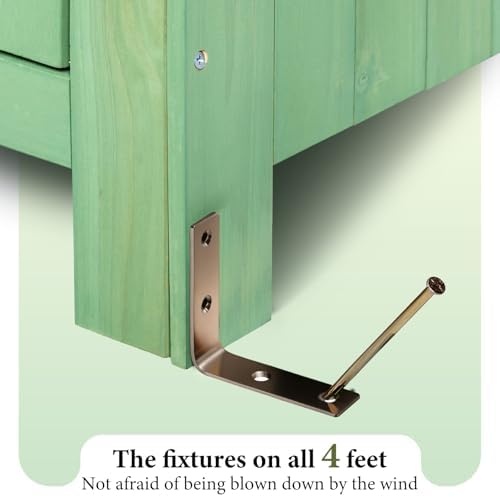 vingli outdoor wooden storage shed, garden shed outside on a desk or shelf