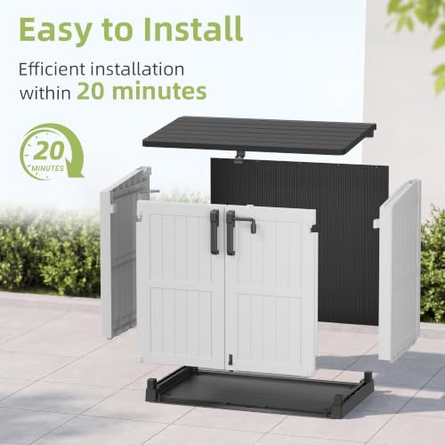 bifanuo 36 cu ft resin outdoor storage shed, view 9