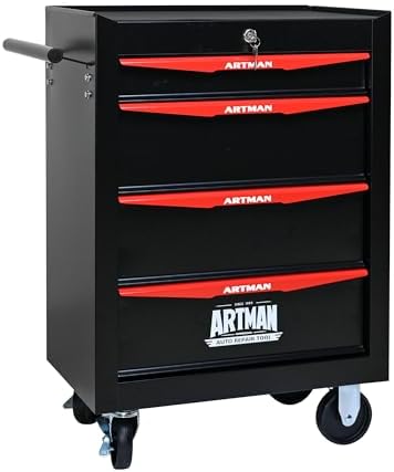 runboll 4 drawer rolling tool chest with locker, view 9