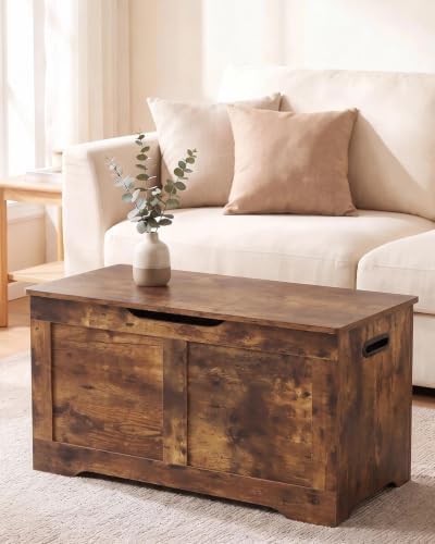 timberer 31.5" storage chest with 2 safety hinges, front angle view