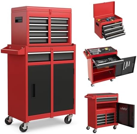 5 drawers tool cart with wheels & 1, view 9