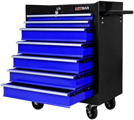 7 drawers rolling tool chest on wheels, multifunctional, view 9