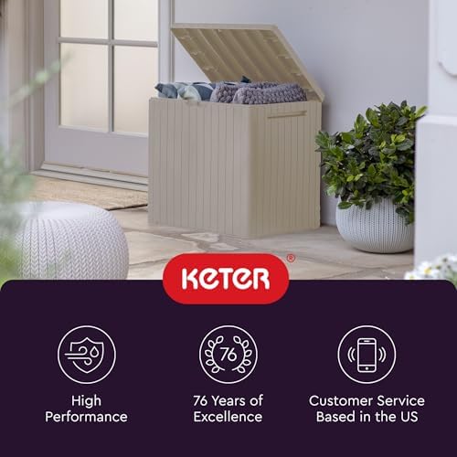 keter city 30 gal outdoor storage box and, view 11