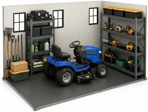 zyjoyy outdoor storage shed 8x12 ft with floor, front angle view