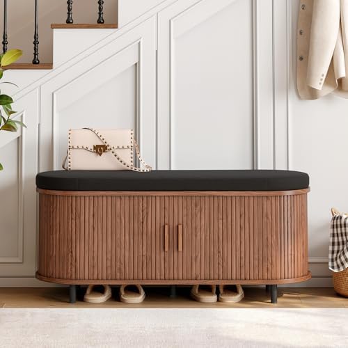 onbrill 43" shoe bench with storage, fluted shoe, view 9
