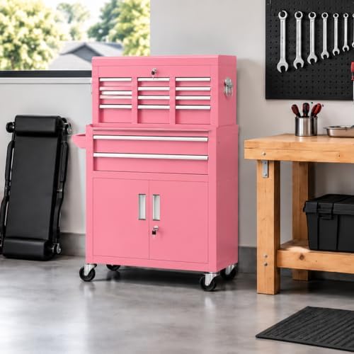 bonusall rolling tool chest with wheels, 8 drawer, view 9