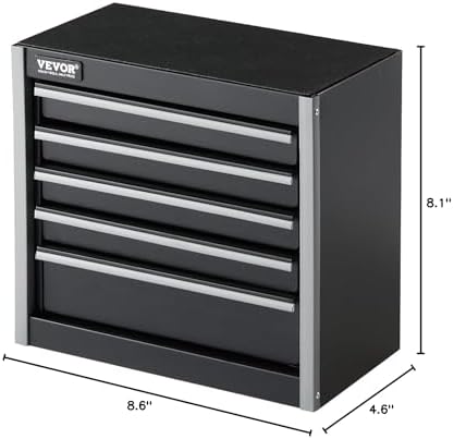 vevor metal tool box, 8.6-inch, portable metal tool, view 10