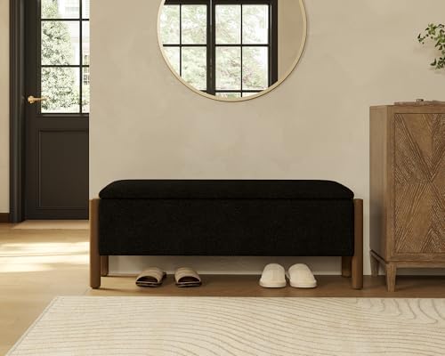 storage ottoman bench, end of bed bench for, view 9