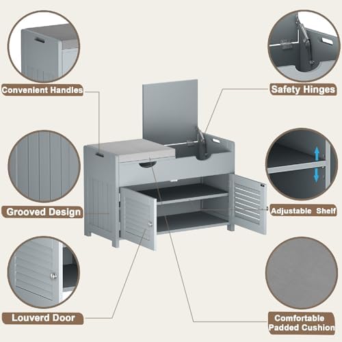 choochoo shoe storage bench with lift top storage on a desk or shelf