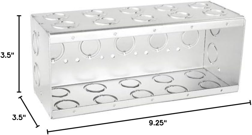 Solid 3-1/2 Inch Deep Five Gang Masonry Box-1 per case