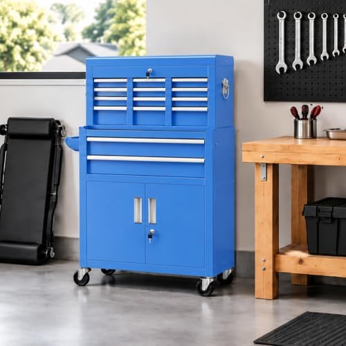 bonusall 8 drawer rolling tool chest and cabinet, view 9