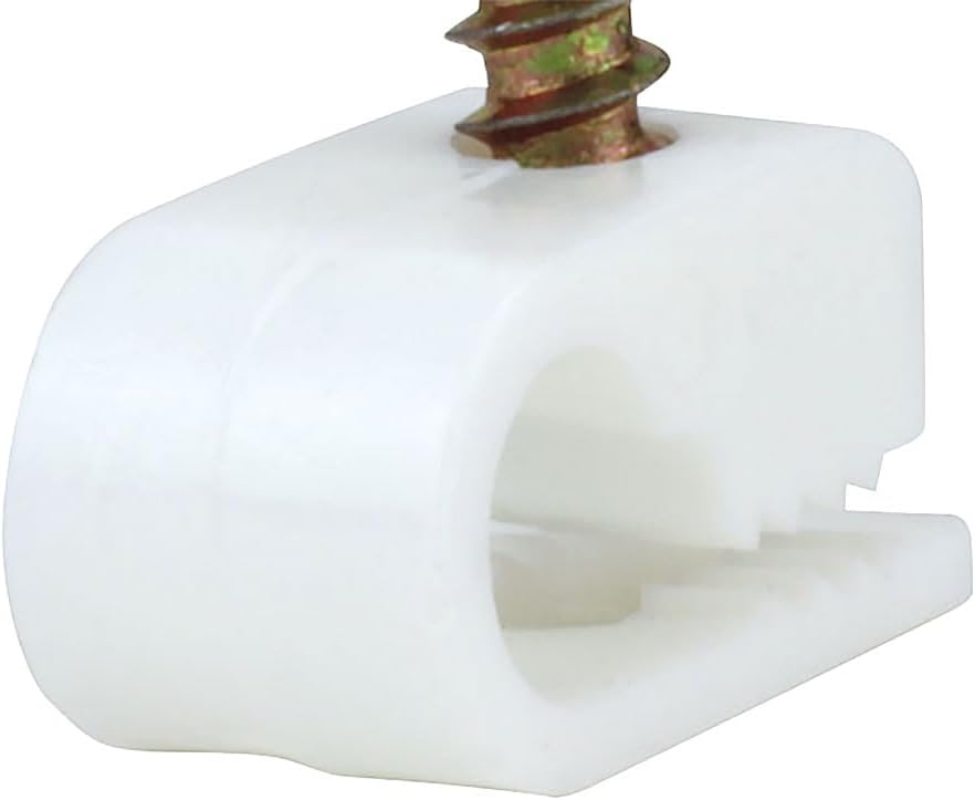 Skywalker Flexible Single Cable Screw Clips (Pack of 100 / White)