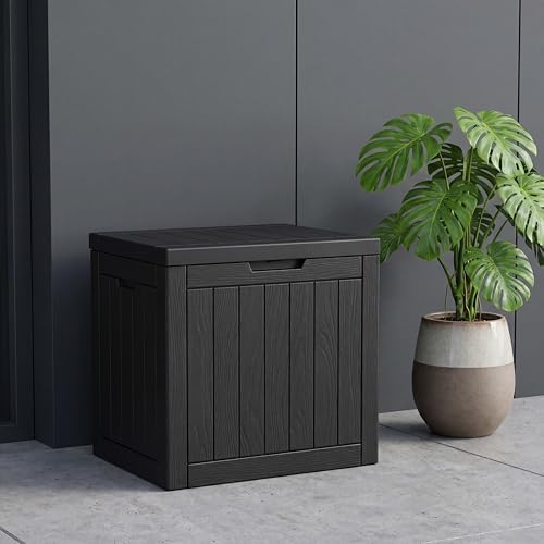 nicbex 30 gallon deck box, waterproof resin outdoor, view 11