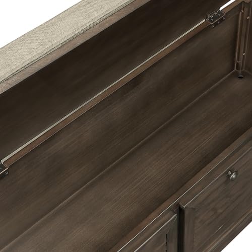 osp home furnishings dover coastal lift-top storage bench, view 9