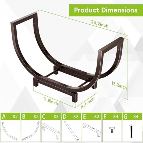 dicasser firewood rack outdoor and indoor firewood storage on a desk or shelf