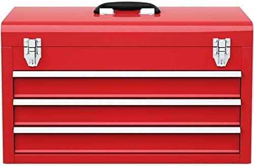ironmax portable tool box, lockable steel tool chest, view 9