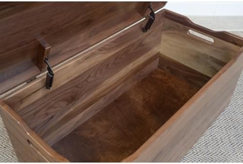 amish made wooden storage chest trunk box with on a desk or shelf