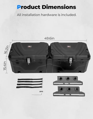 kemimoto utv cargo storage box 110l/29gal, large capacity on a desk or shelf