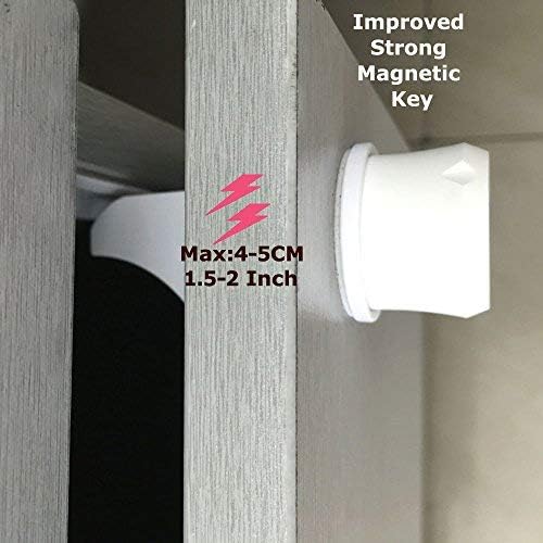 Vmaisi Magnetic Cabinet Locks Replacement Key 1 Pack