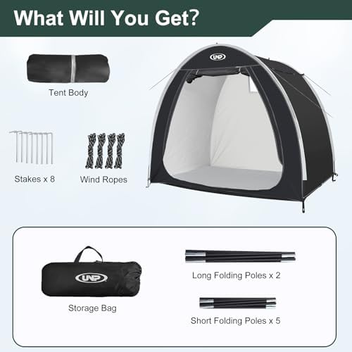 unp bike storage shed tent, waterproof bike storage, view 9